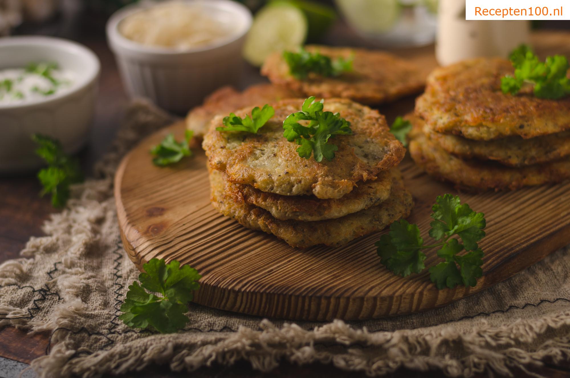 Aardappelkoekjes met zuurkool