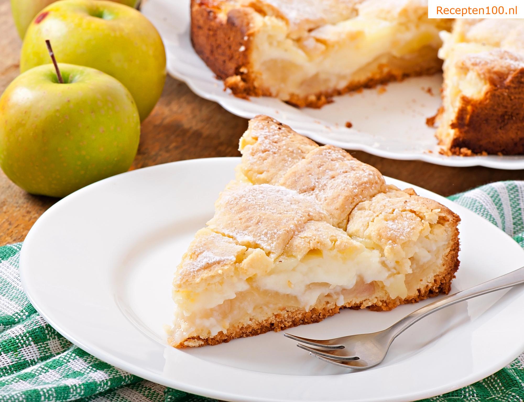 Broodpudding met appels en kwark