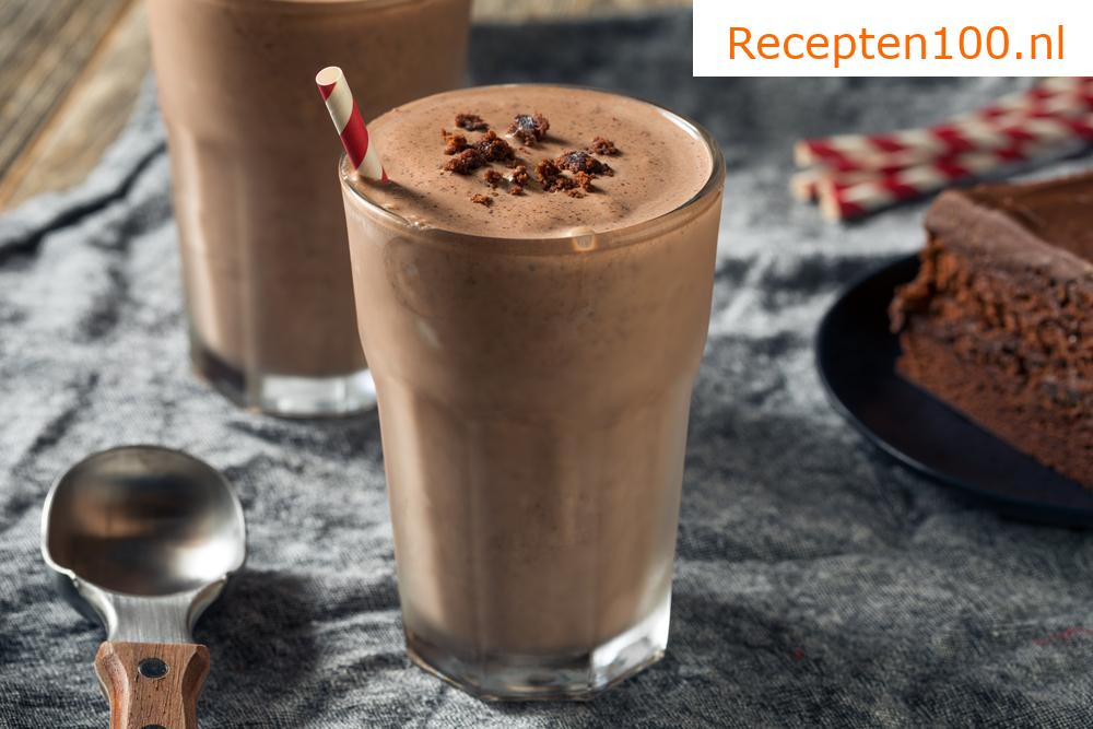 Chocolade-aardbeien smoothie