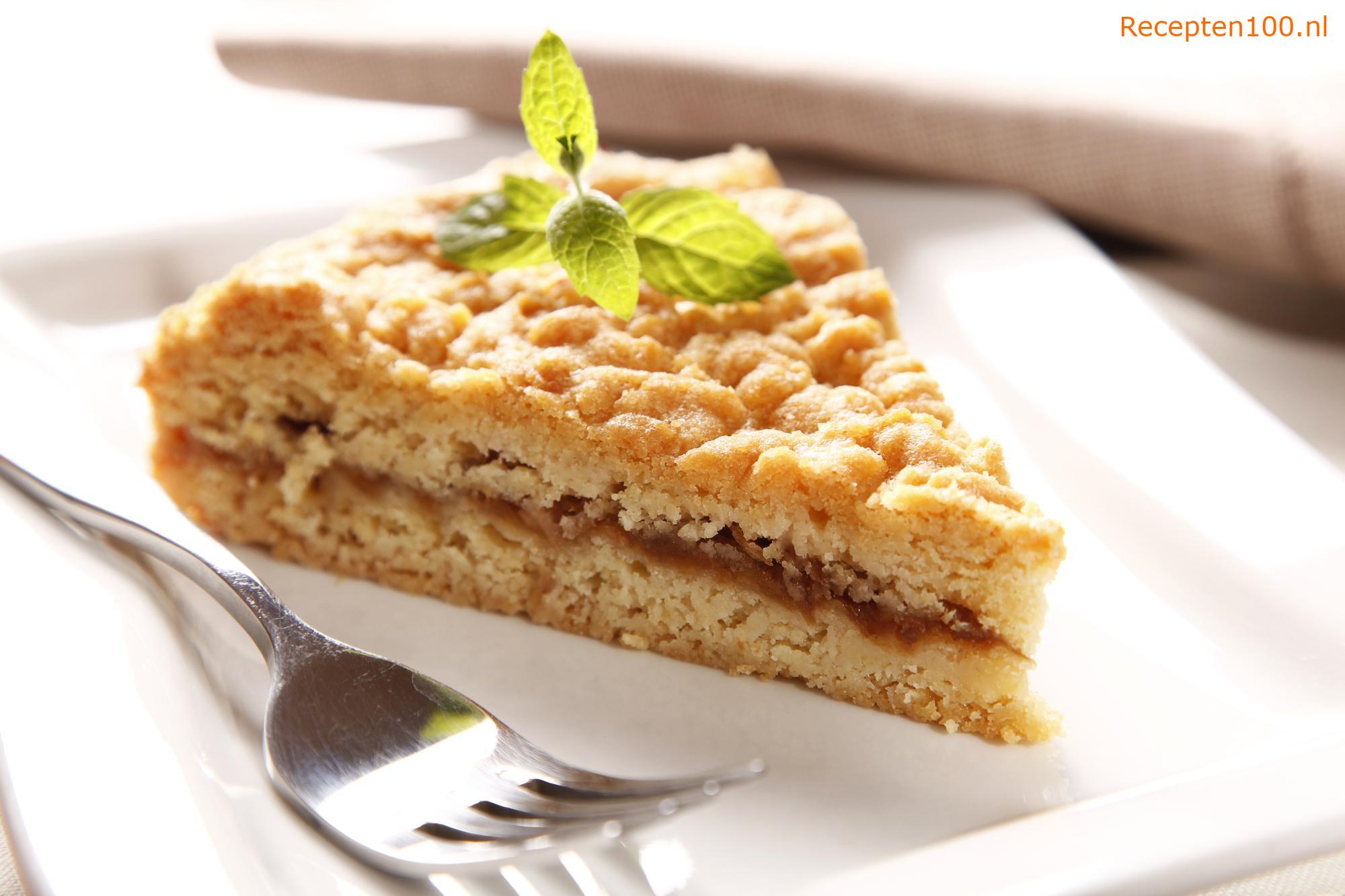 Fijn appelgebak met vanillecrème