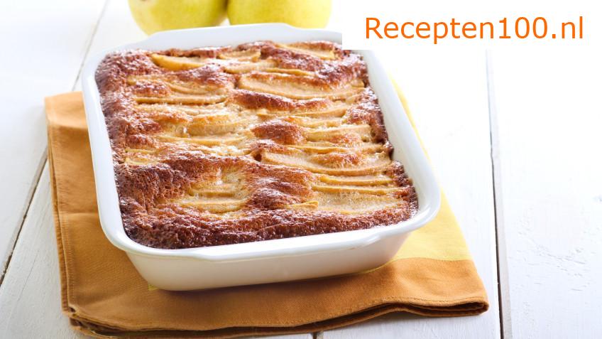Gatentaart met glazuur en citroenpudding