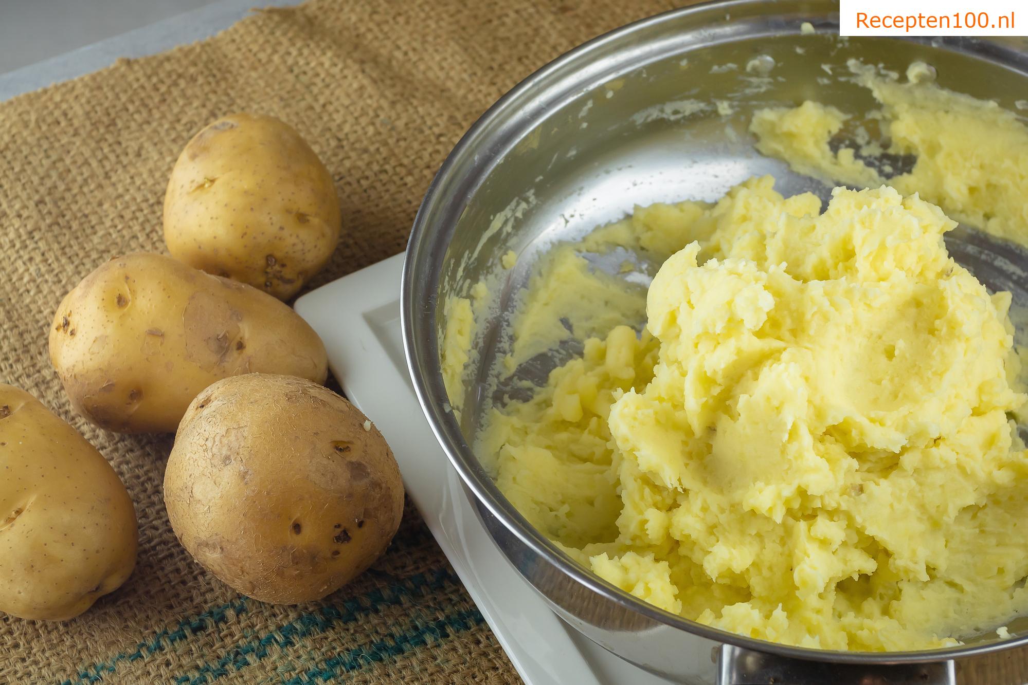 Geprakte aardappelen met Engels spek