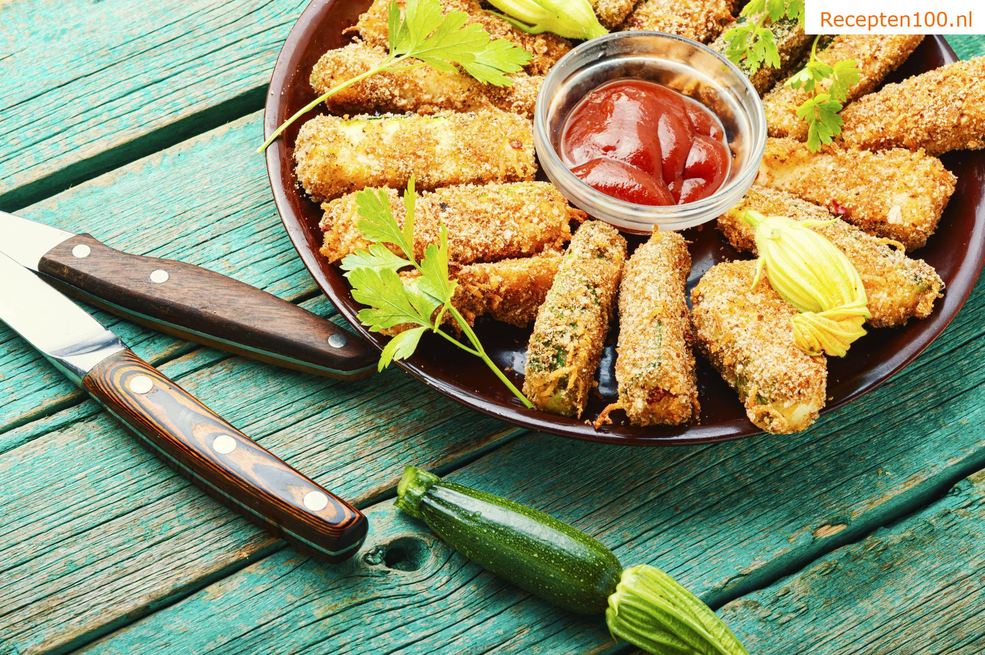 Geroosterde courgette frietjes
