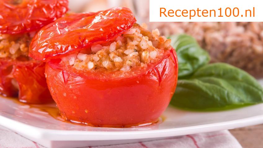 Gevulde ovengeroosterde tomaten