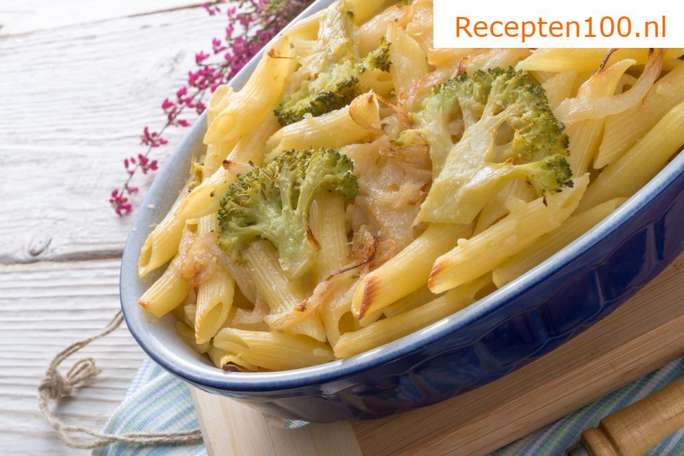 Gevulde pasta met ham en broccoli