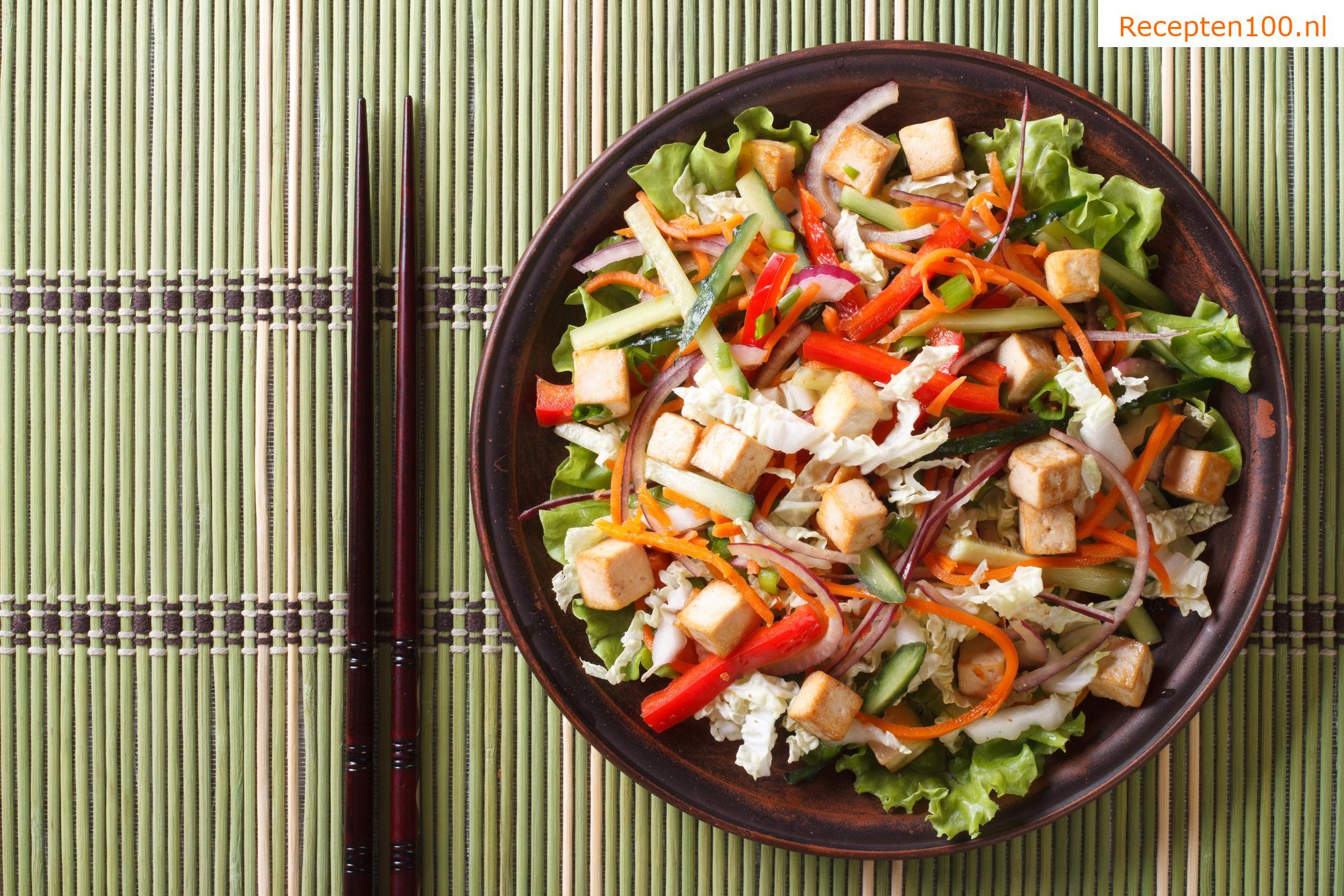 Groentesalade met tofu