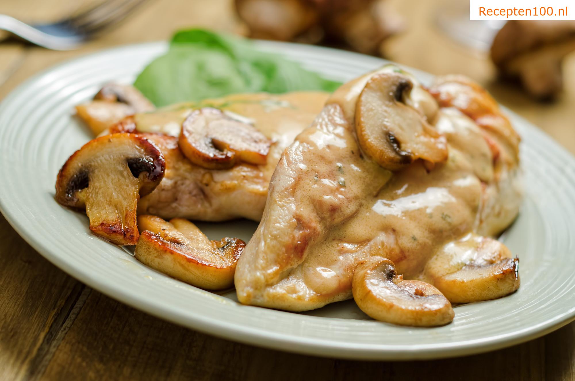 Kip op bier met champignons