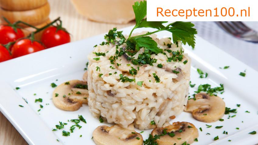 Kiprisotto met champignons uit de romertopf