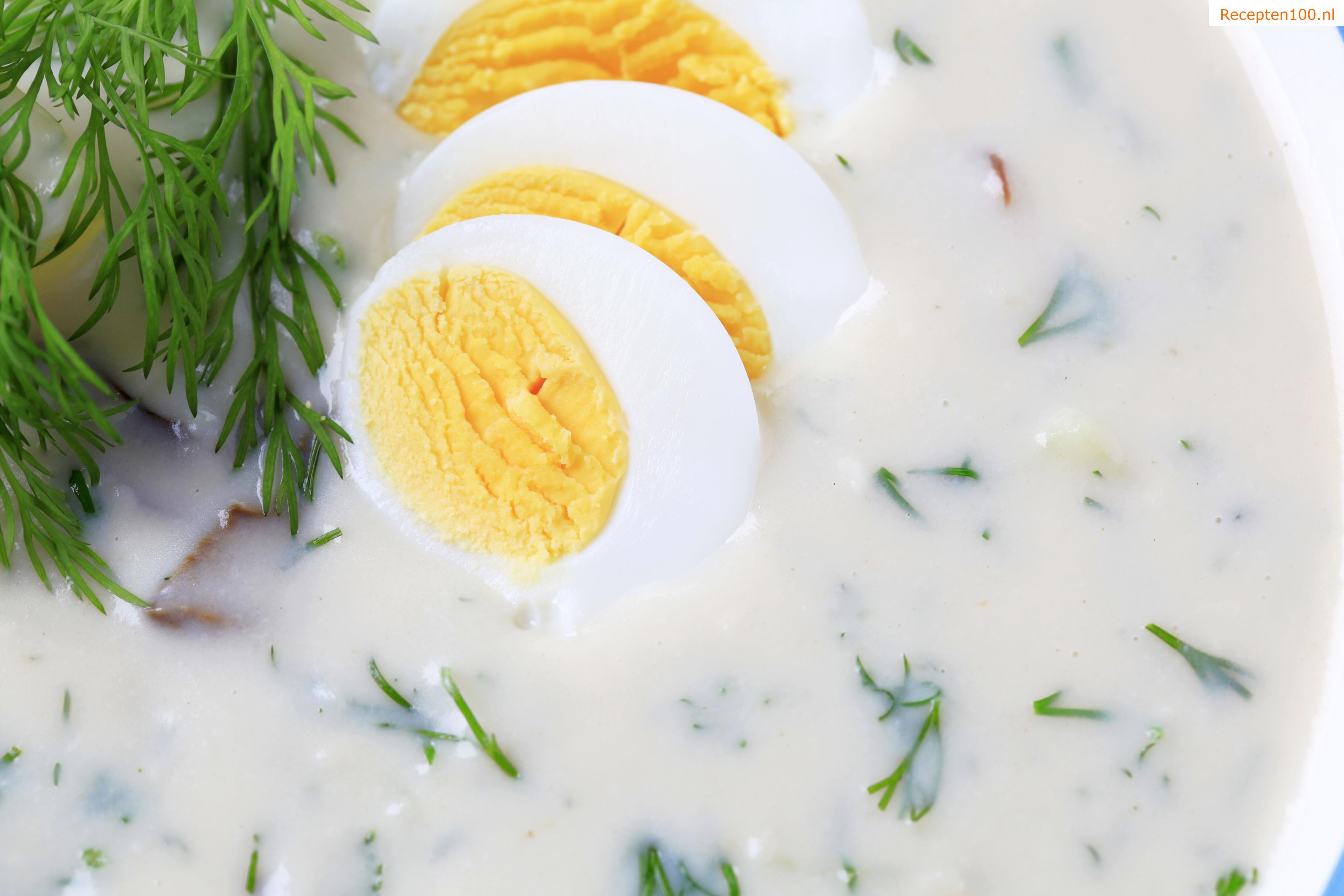 Koude dille saus voor eieren