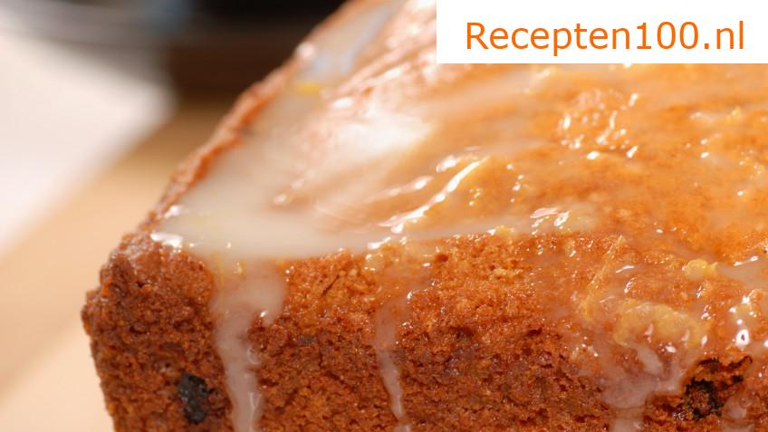 Olie cake met citroen glazuur