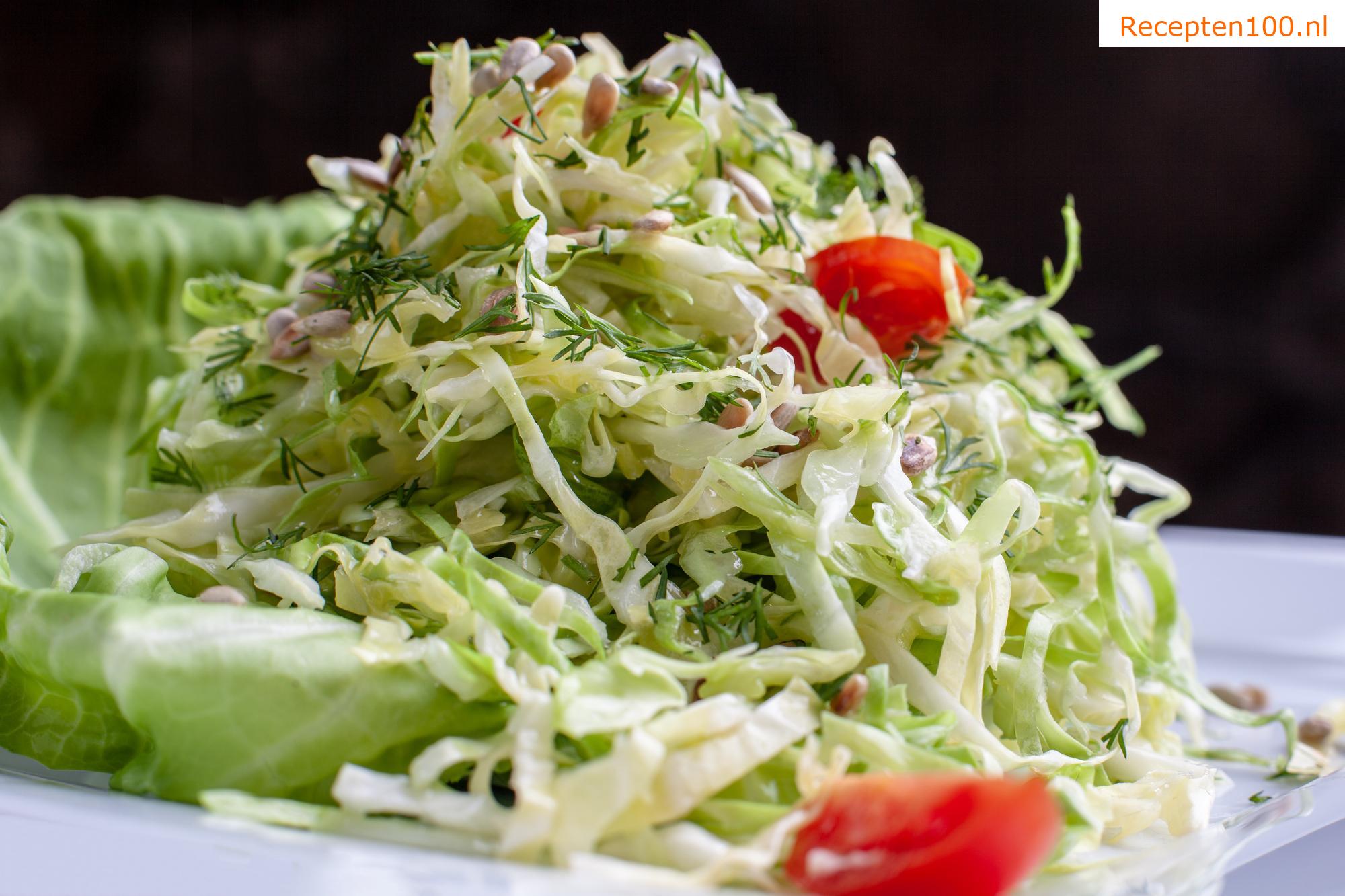 Soppsalade met groene dressing
