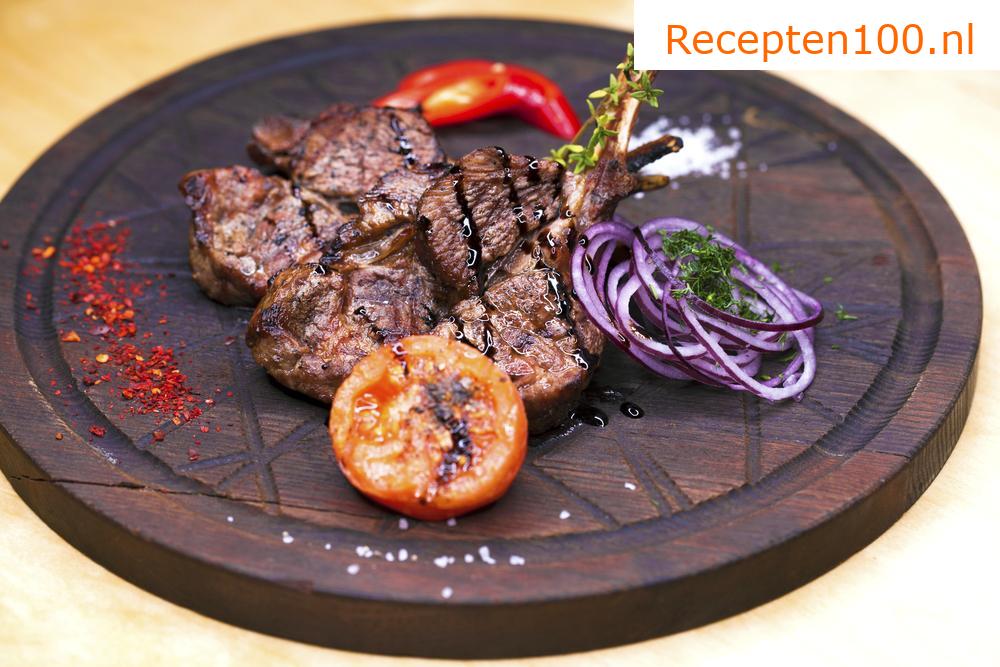 Varkenslappen gebakken met marinade