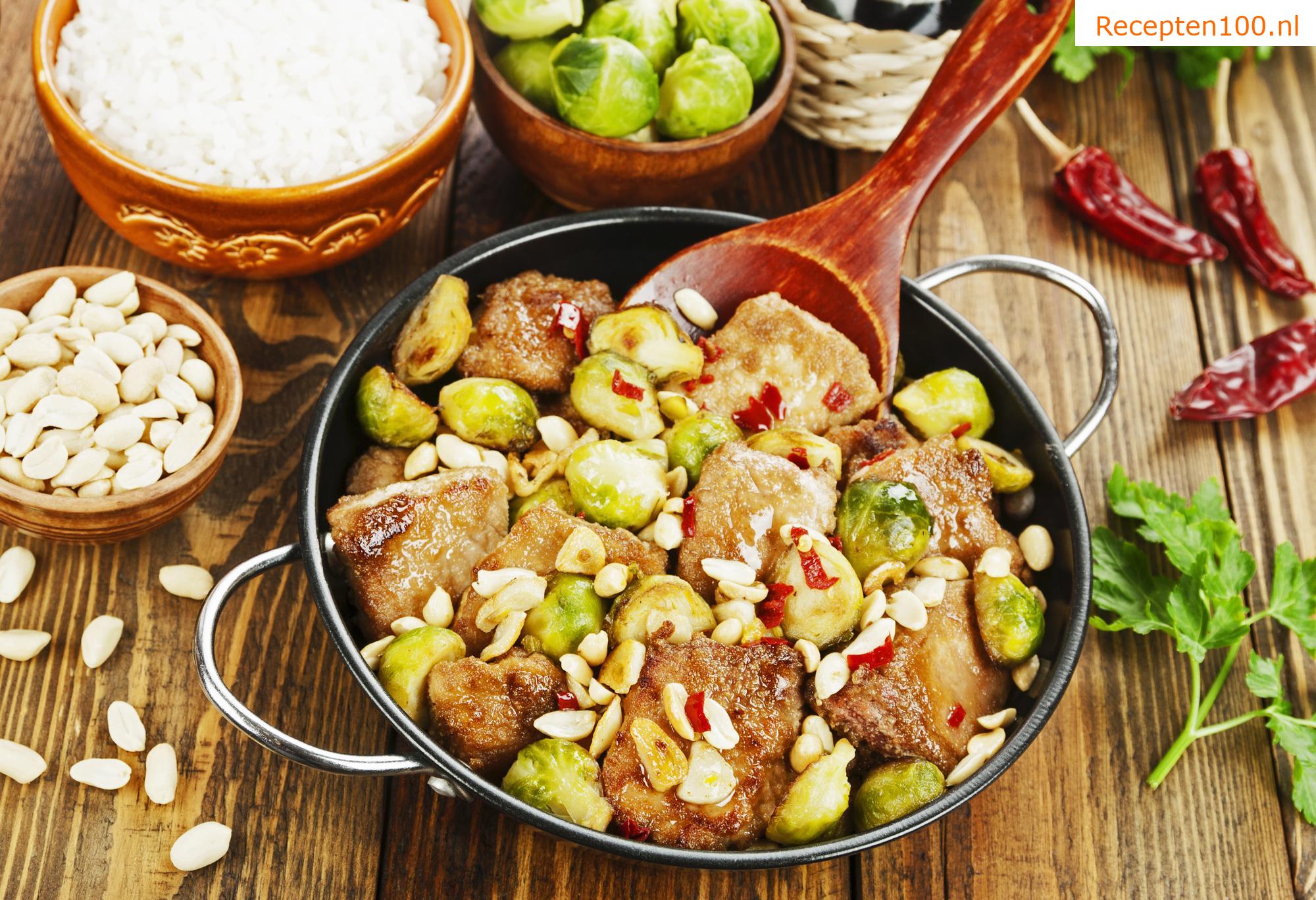 Varkensrollades met gestoofde zuurdesem