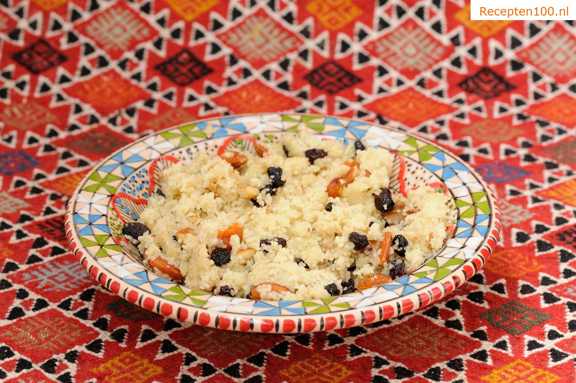 Zoete couscous met fruit